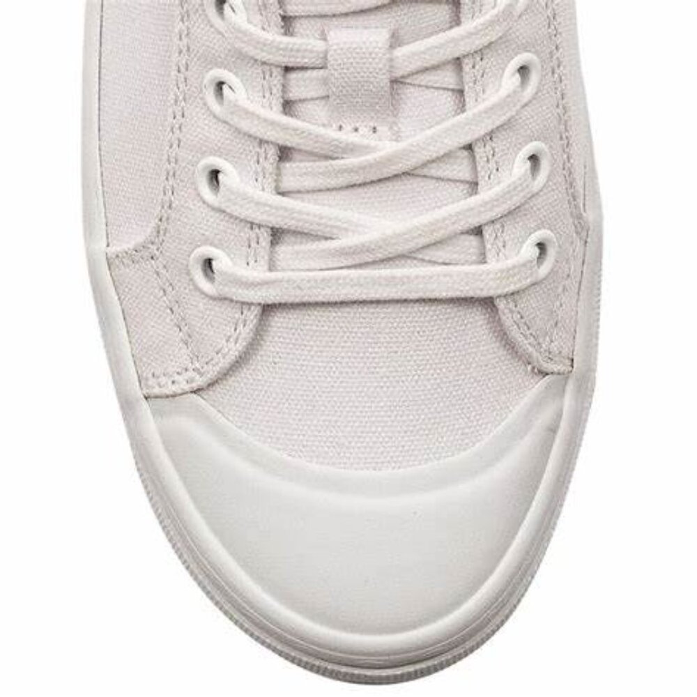 NEW UGG Women Aries White Canvas Lace Up Classic Low Profile Platform Sneakers - Picture 4 of 6